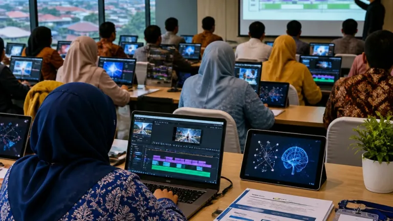 350 guru SMP di Padang dilatih membuat konten pembelajaran digital berbasis AI